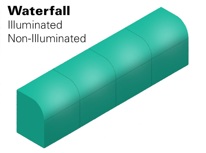 Waterfall Awning Illuminated or Non-Illuminated